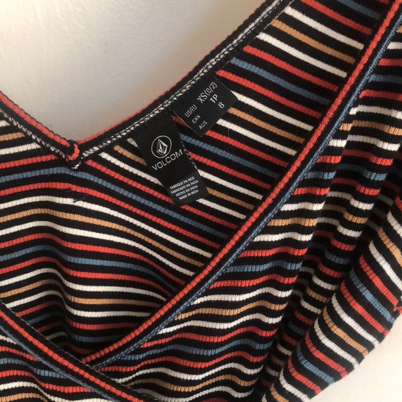 Retro Volcom striped body suit size XS 🐯 - Picture 4 of 8